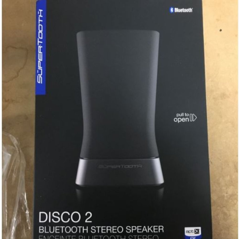 SuperTooth Disco 2 Bluetooth Wireless Stereo Speaker 16 Watts Steam Music Black